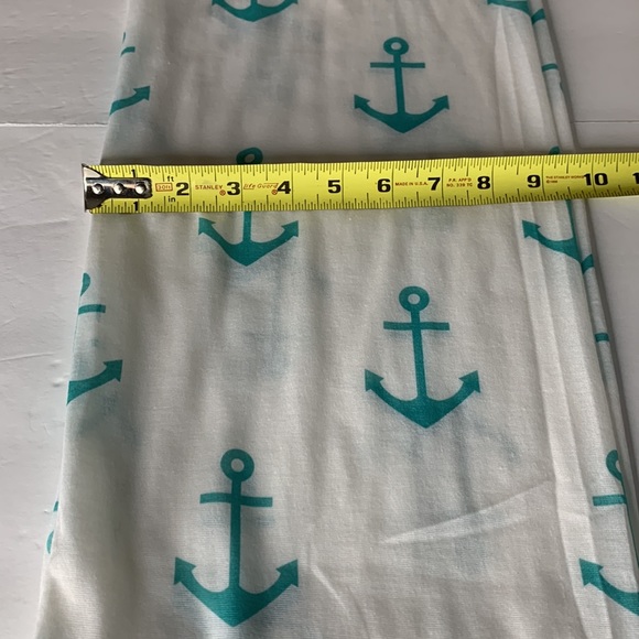 Anchor Infinity Scarf White Aqua Green - Picture 4 of 7